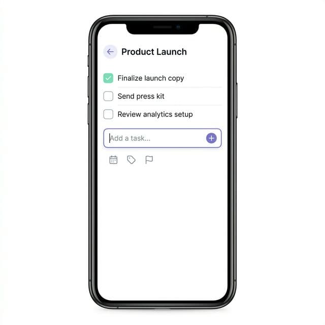Quick add task interface with inline input